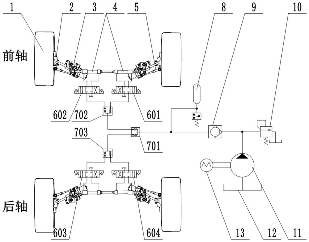 Hydraulic auxiliary control electric independent steering system and electric vehicle