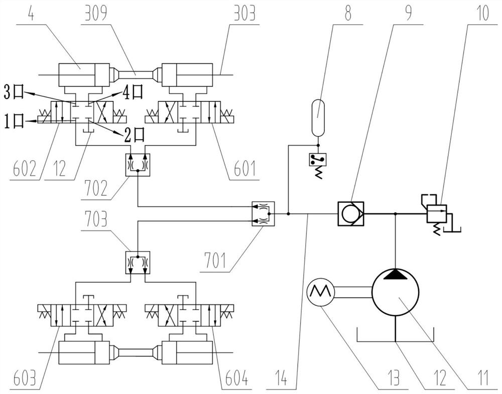 Hydraulic auxiliary control electric independent steering system and electric vehicle