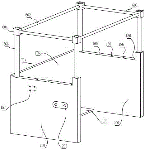 A glass detection device provided with a gear rotary table, a light ring for camera shooting, a copper alloy and wheel slide corner clamps