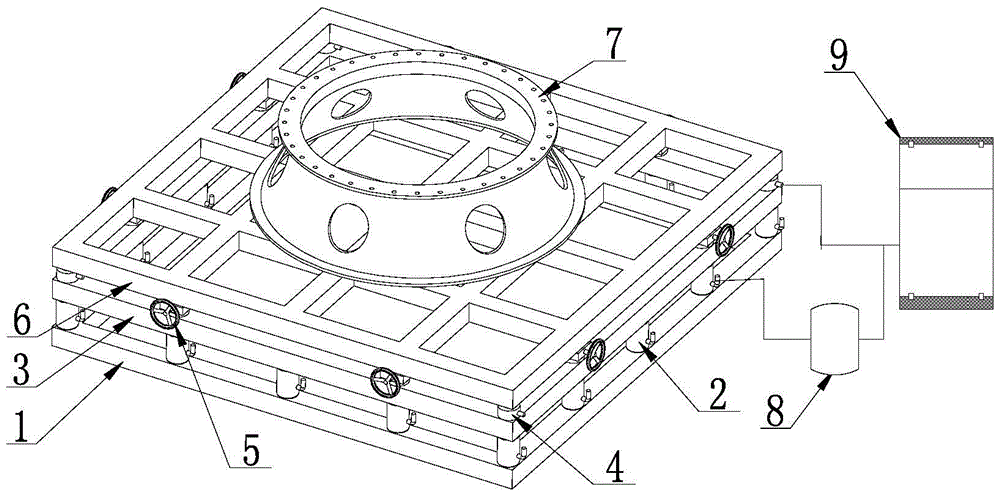 Packaging box vibration reduction system for spacecraft transportation conditions change