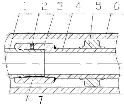 Connecting and supporting combined device for inner oil pipe in adjustable propeller