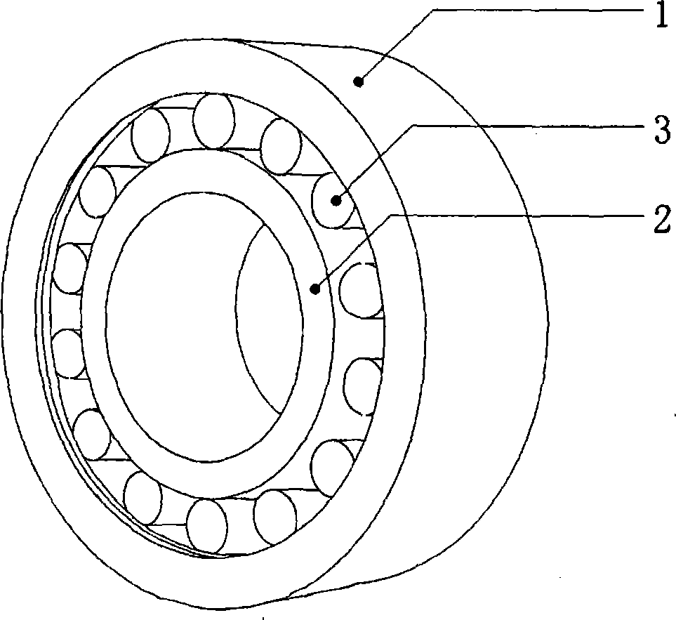 Center-shaft-type cylindrical roller bearing