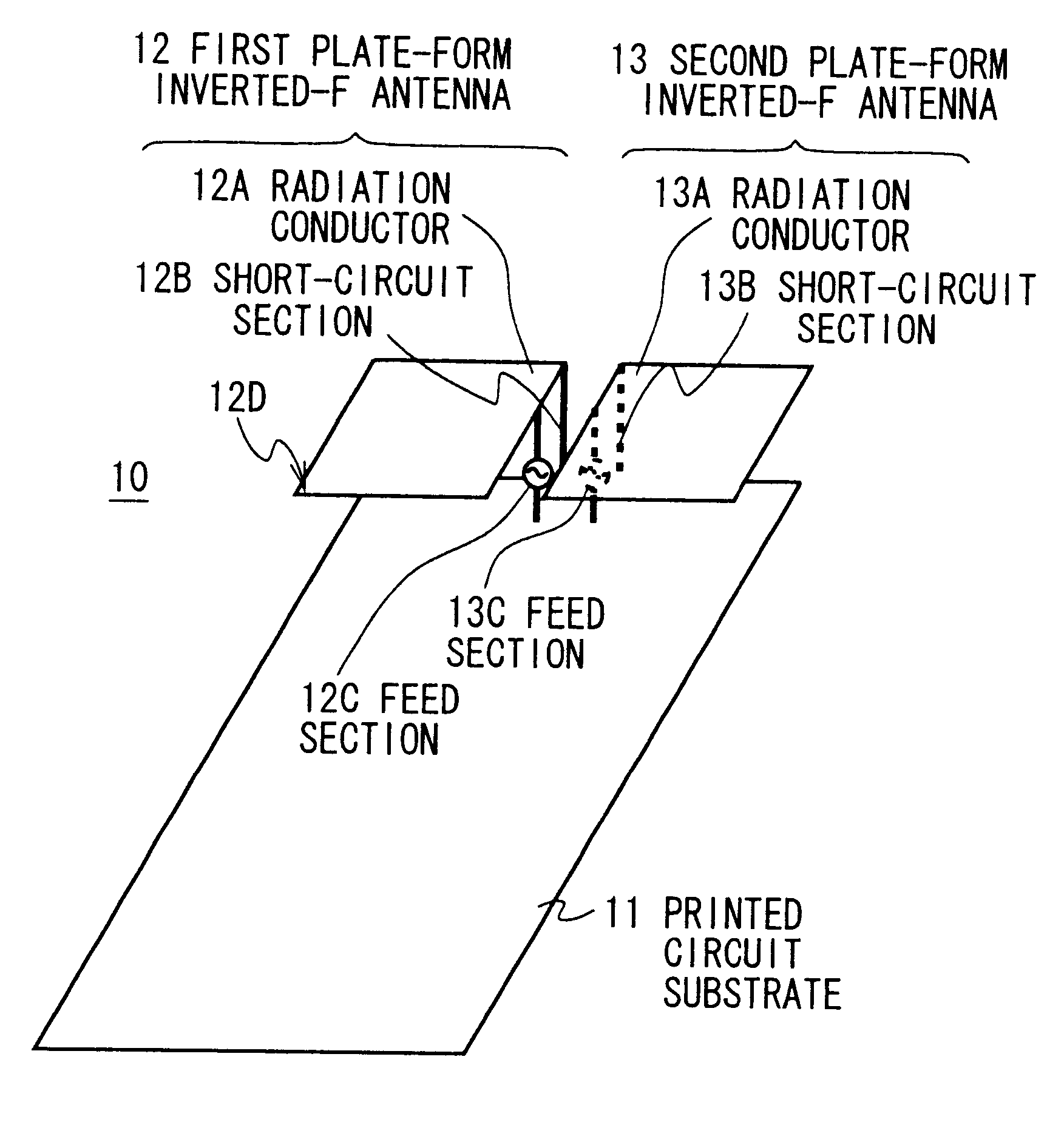 Antenna apparatus and portable radio communication apparatus