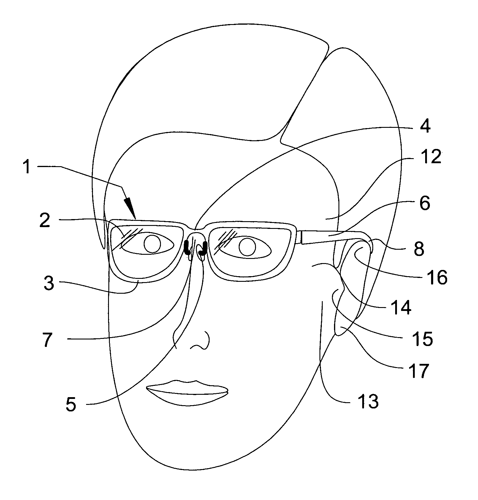 Eyeglass frames with lateral supports