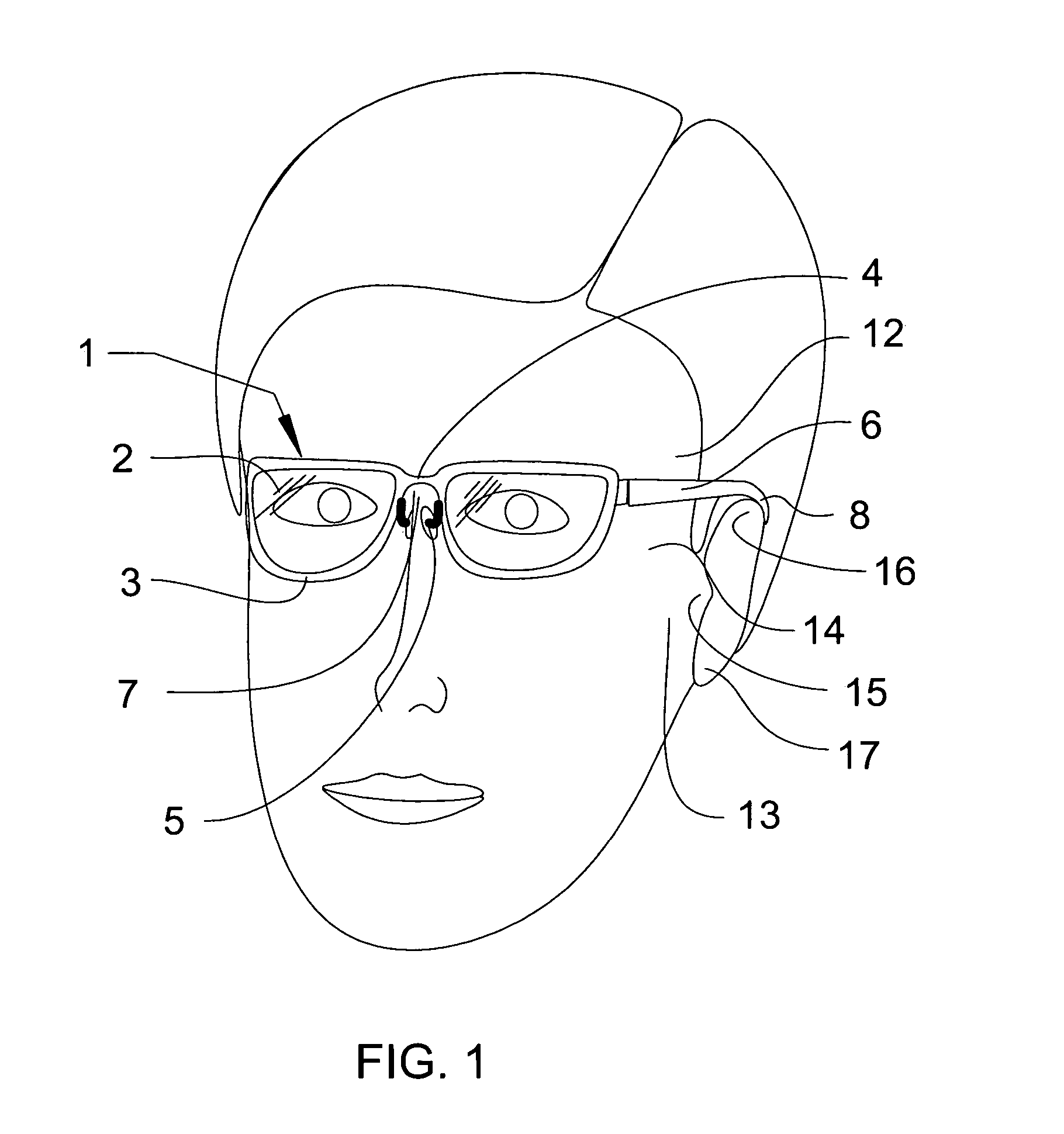 Eyeglass frames with lateral supports