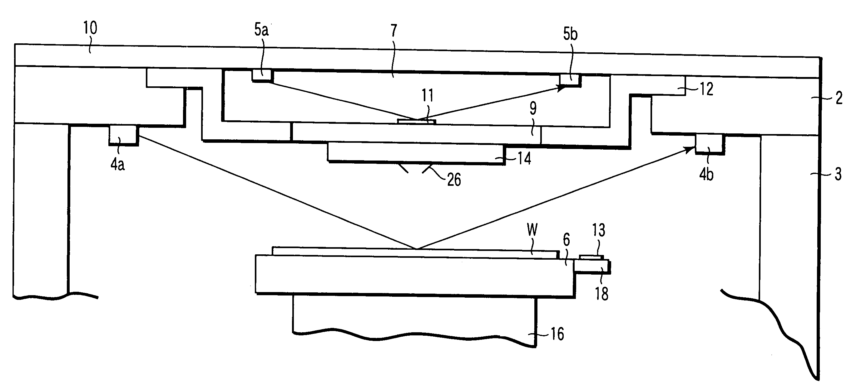 Probe apparatus with optical length-measuring unit and probe testing method