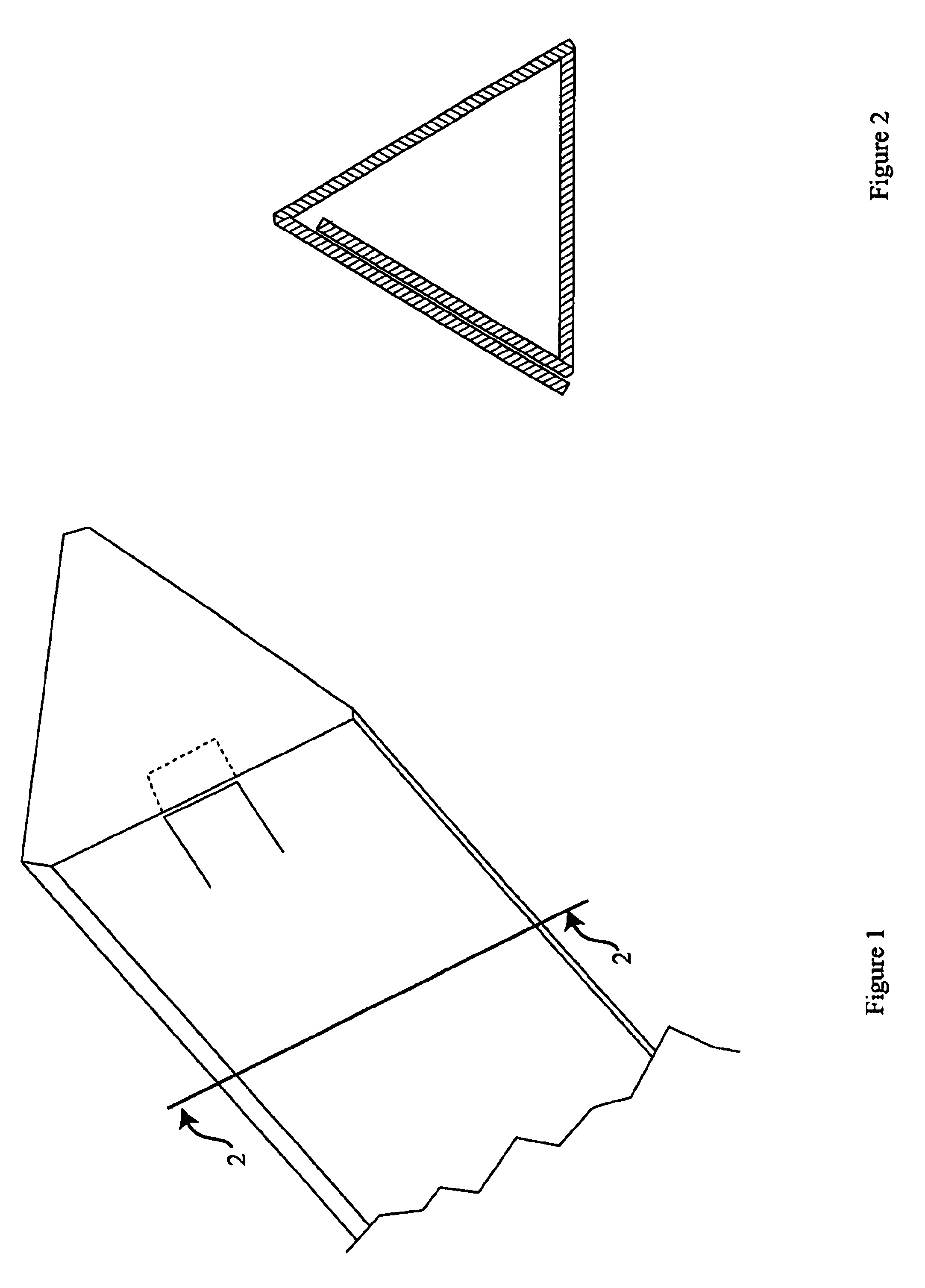 Triangular shipping container