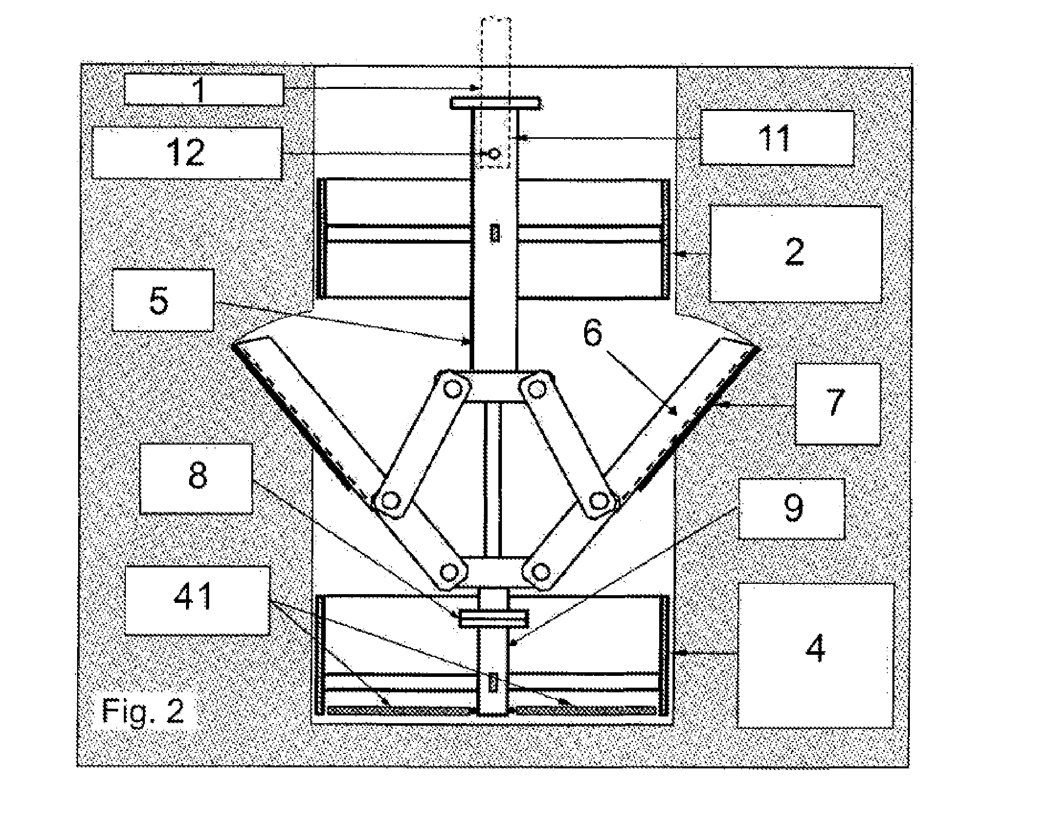 Device for enlarging caisson bases