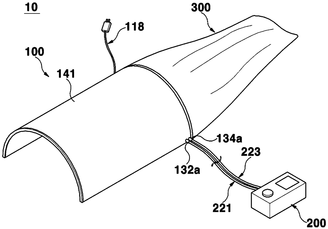 Tunnel type hot water fomentation device