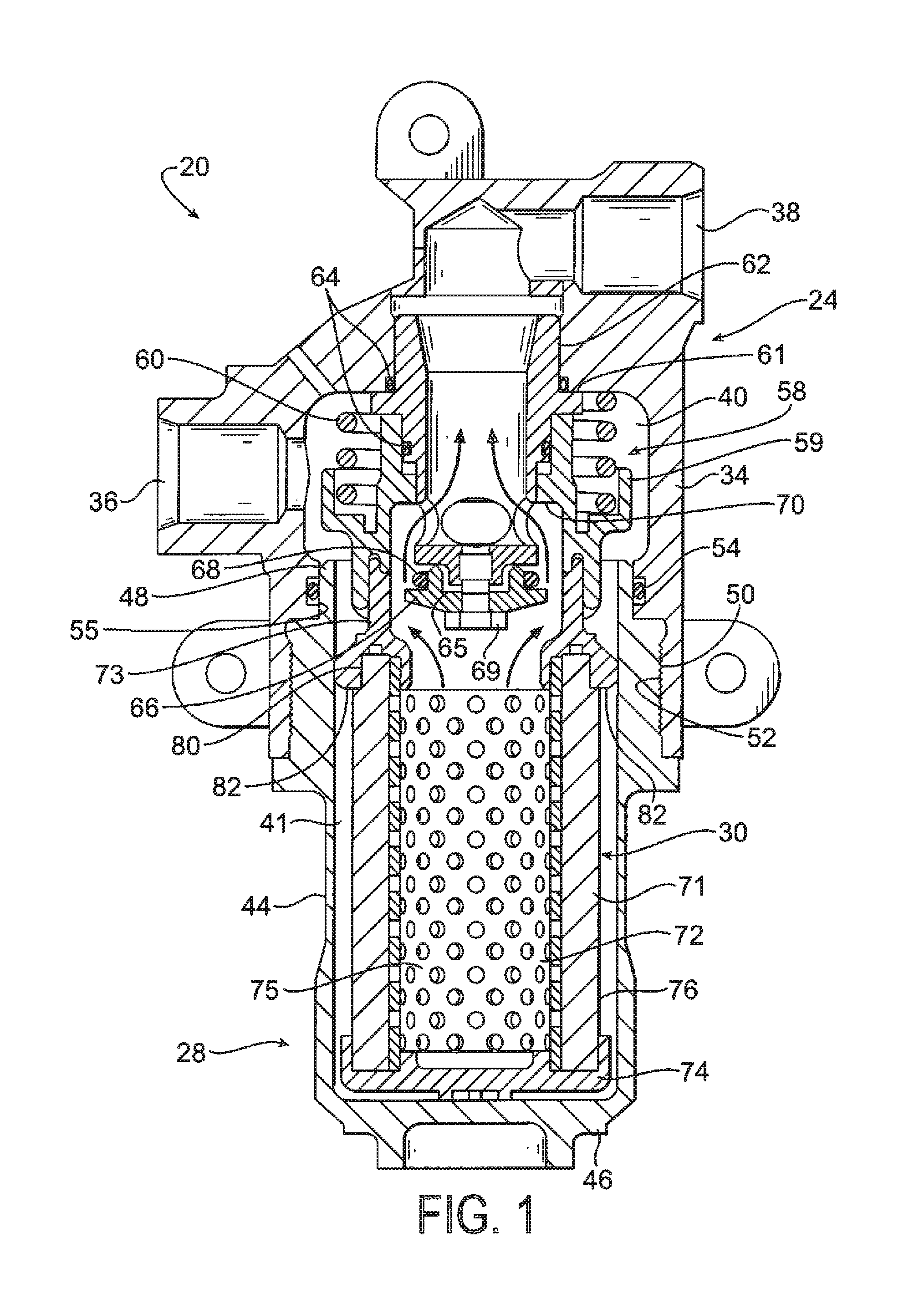 Filter element wave gland seal