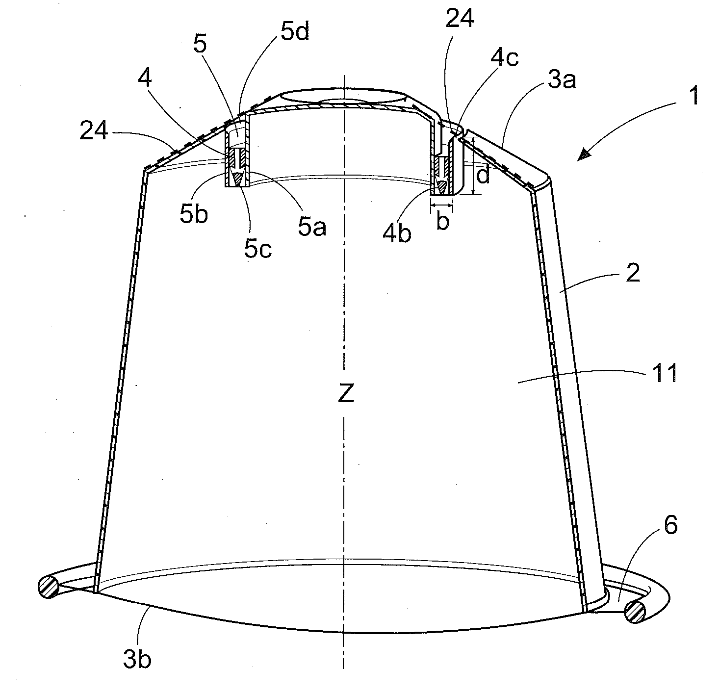 Capsule with integrated piercing member