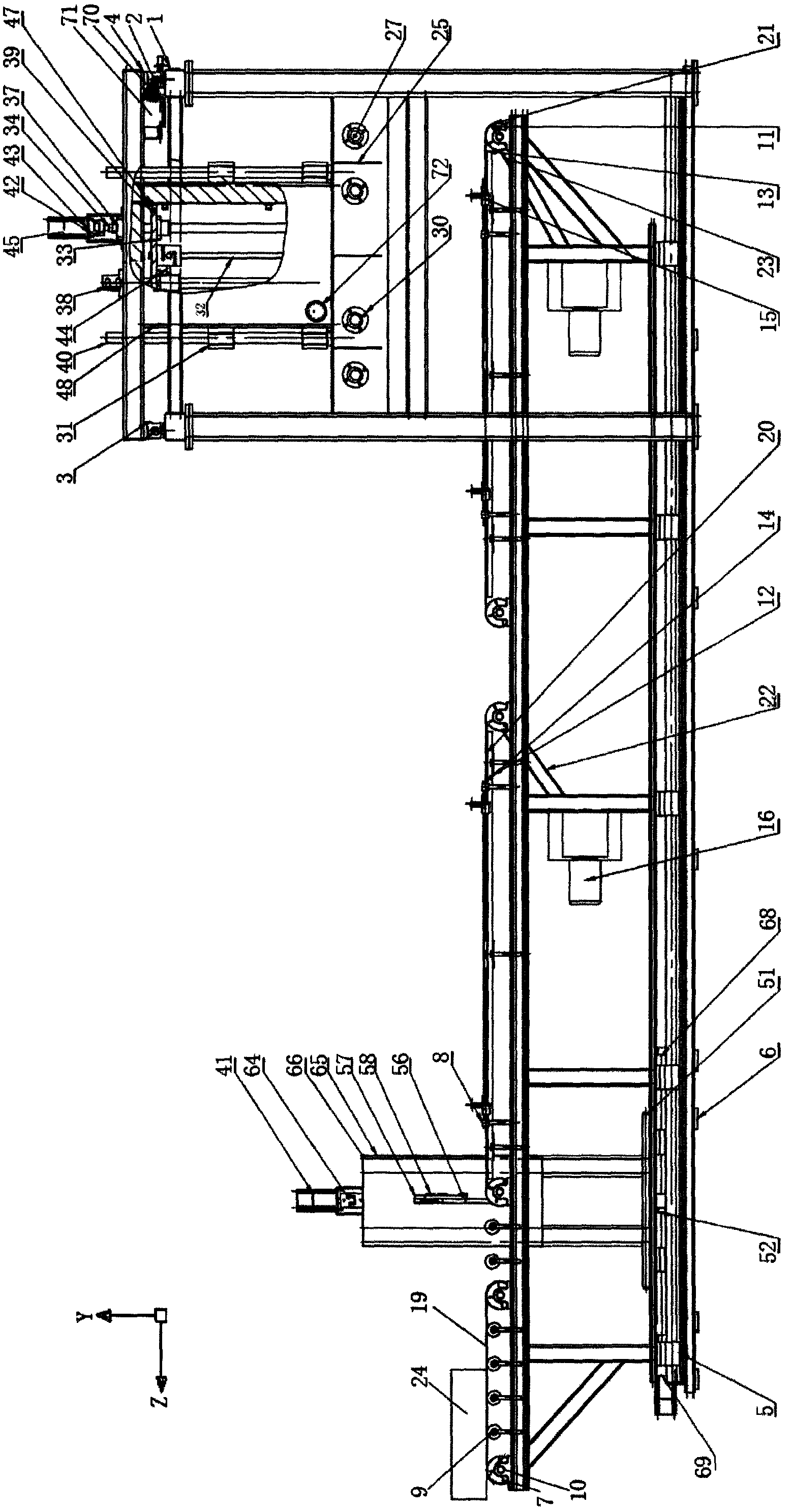 Honeycomb catalyst production mechanical arm with automatic stacking function