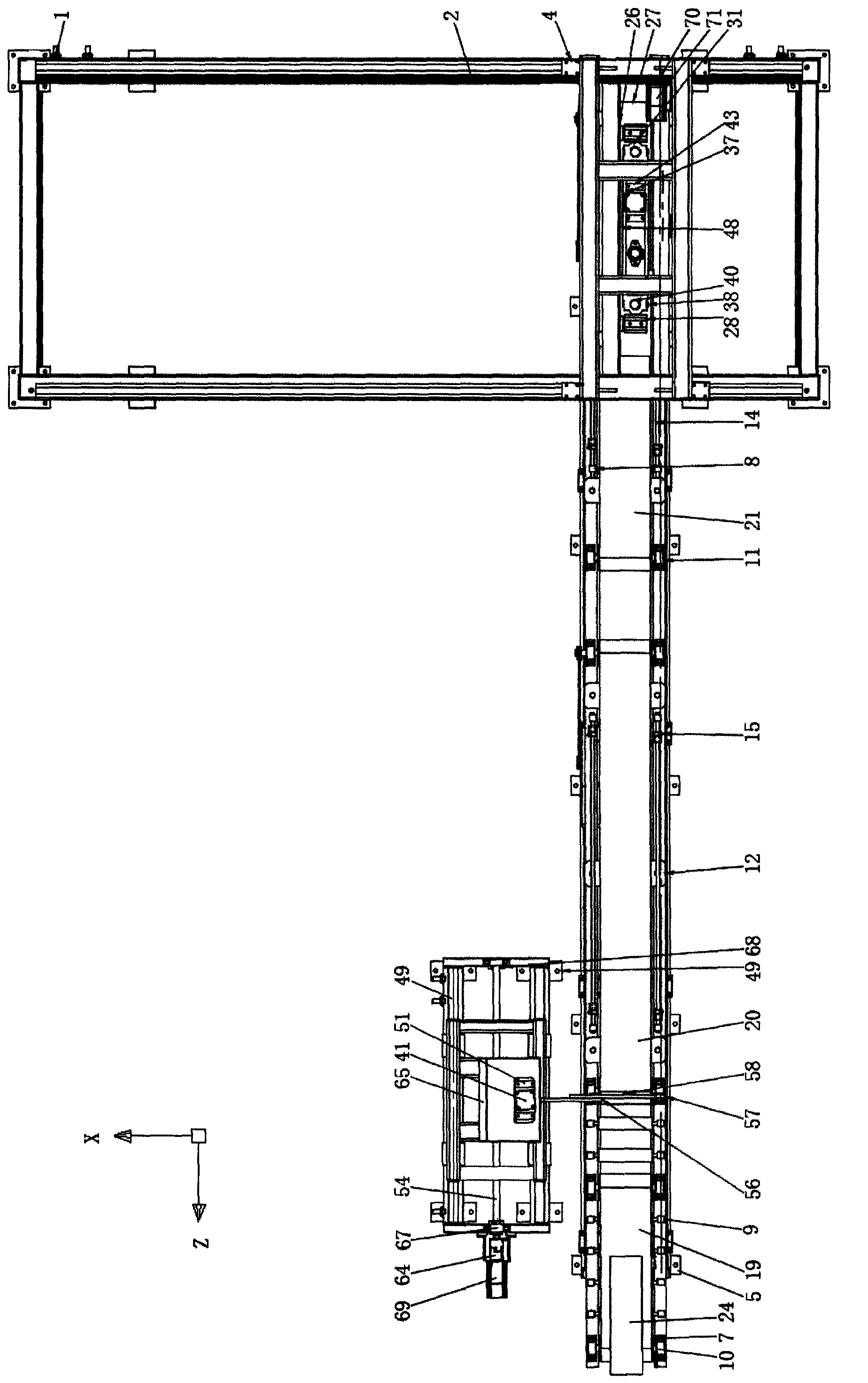 Honeycomb catalyst production mechanical arm with automatic stacking function