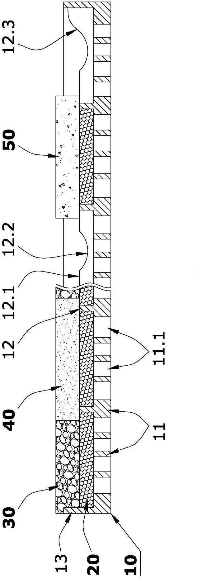 Water permeable stone paving block