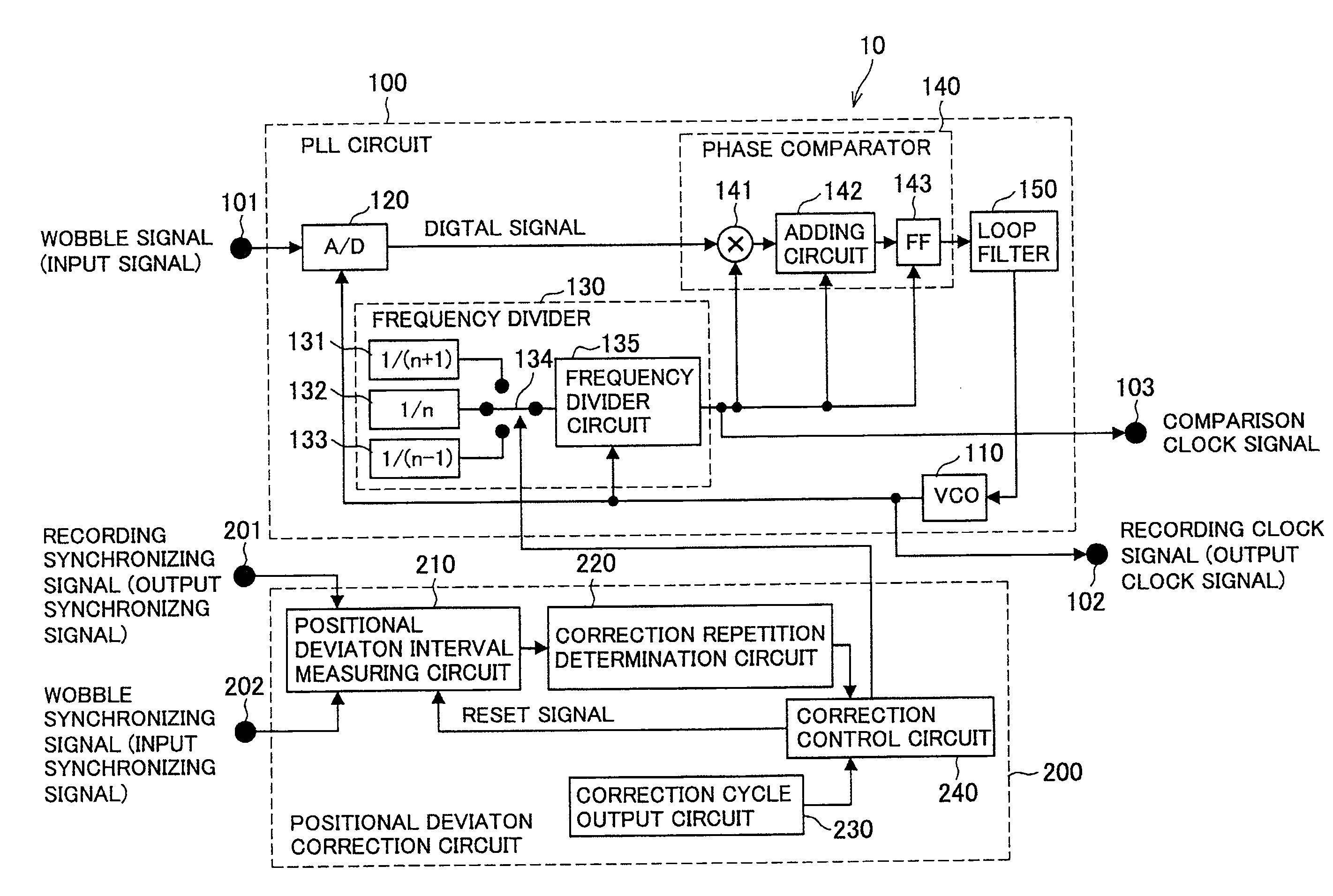 Clock generation circuit, recording device and clock generation method