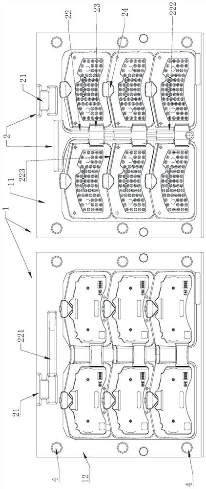 Green sand casting mold and casting production process