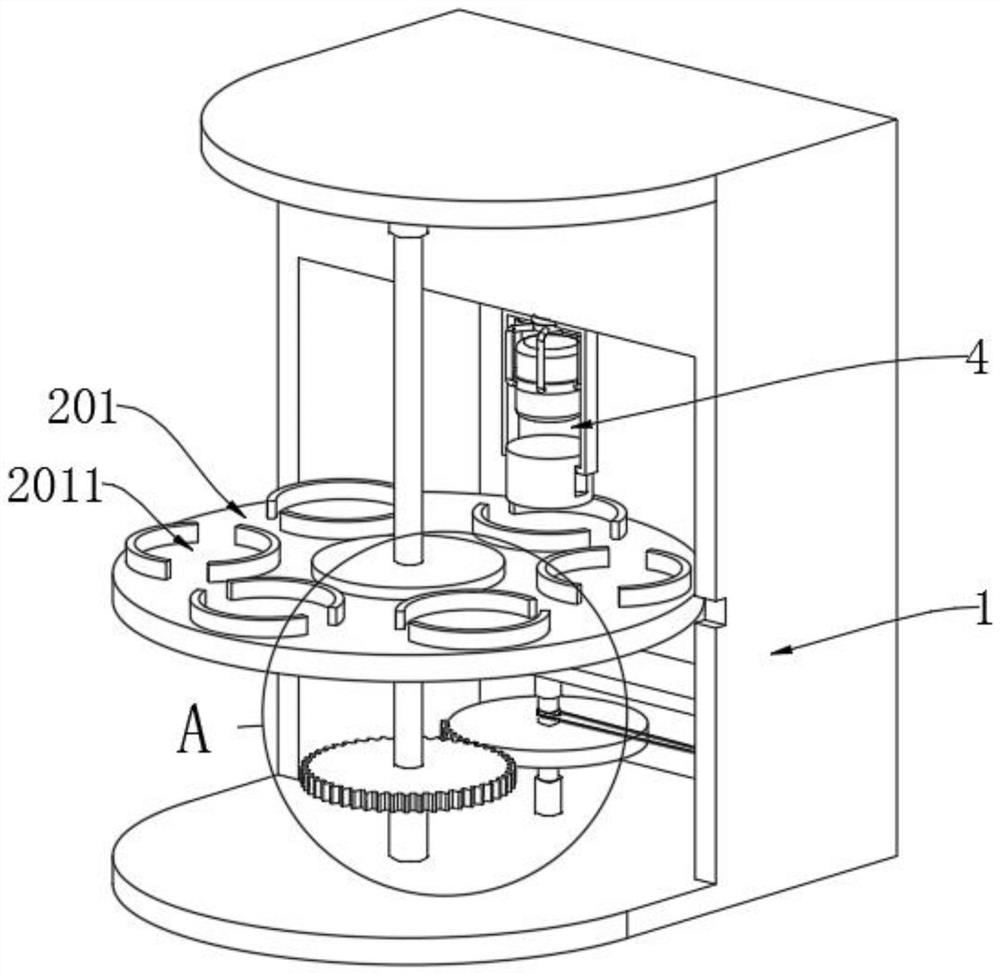 A hammering type bearing cage pressing device