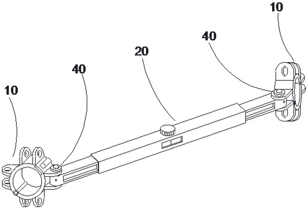 Quick release type scaffold stabilizer bar