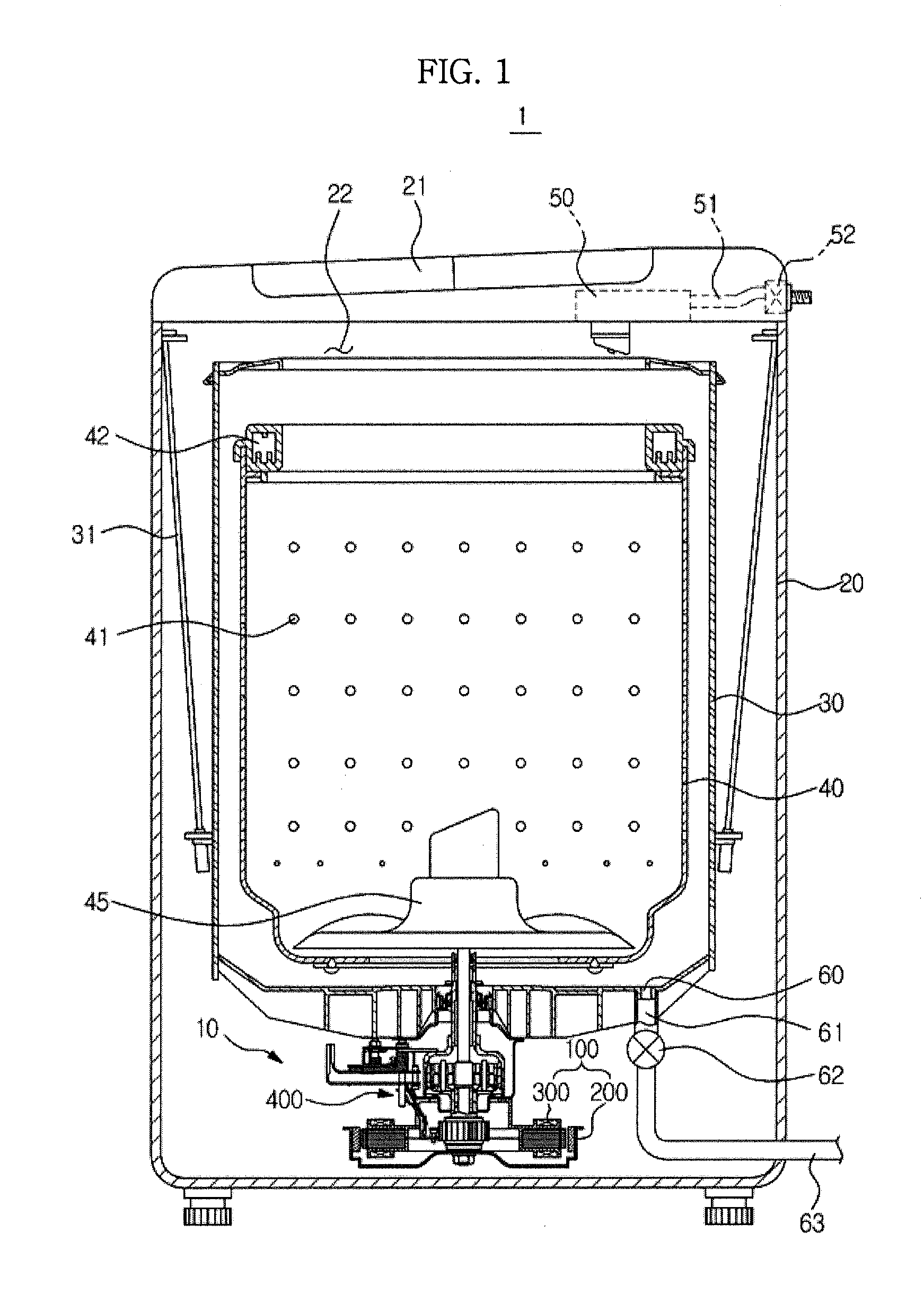 Driving apparatus for washing machine and washing machine having the same