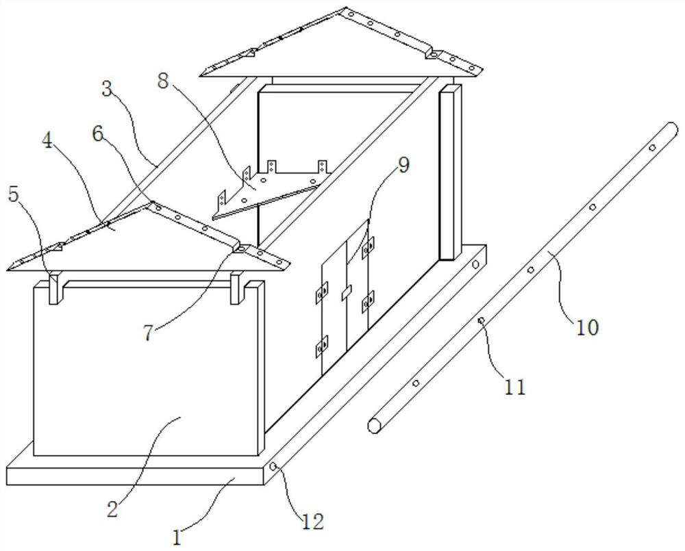 Integrated modular machine room structure of sewage treatment equipment