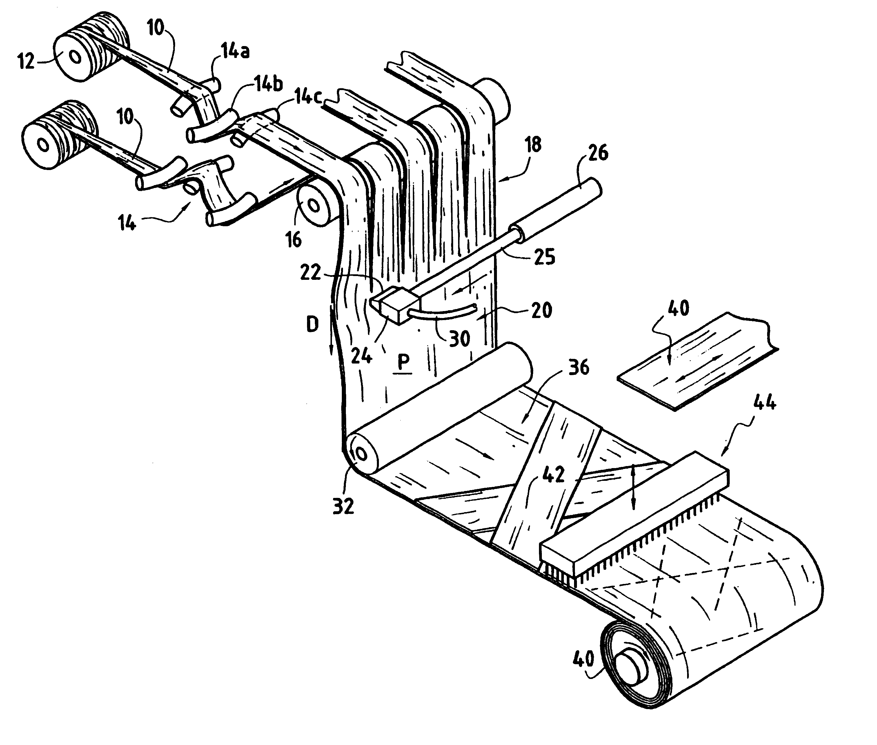 Method and apparatus for making a fiber sheet by spreading out tows.