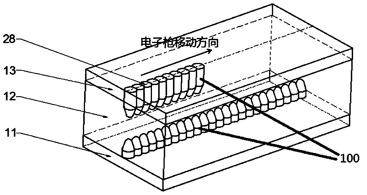 Preparation process for metal rubber damping sandwich plate based on vacuum electron beam welding