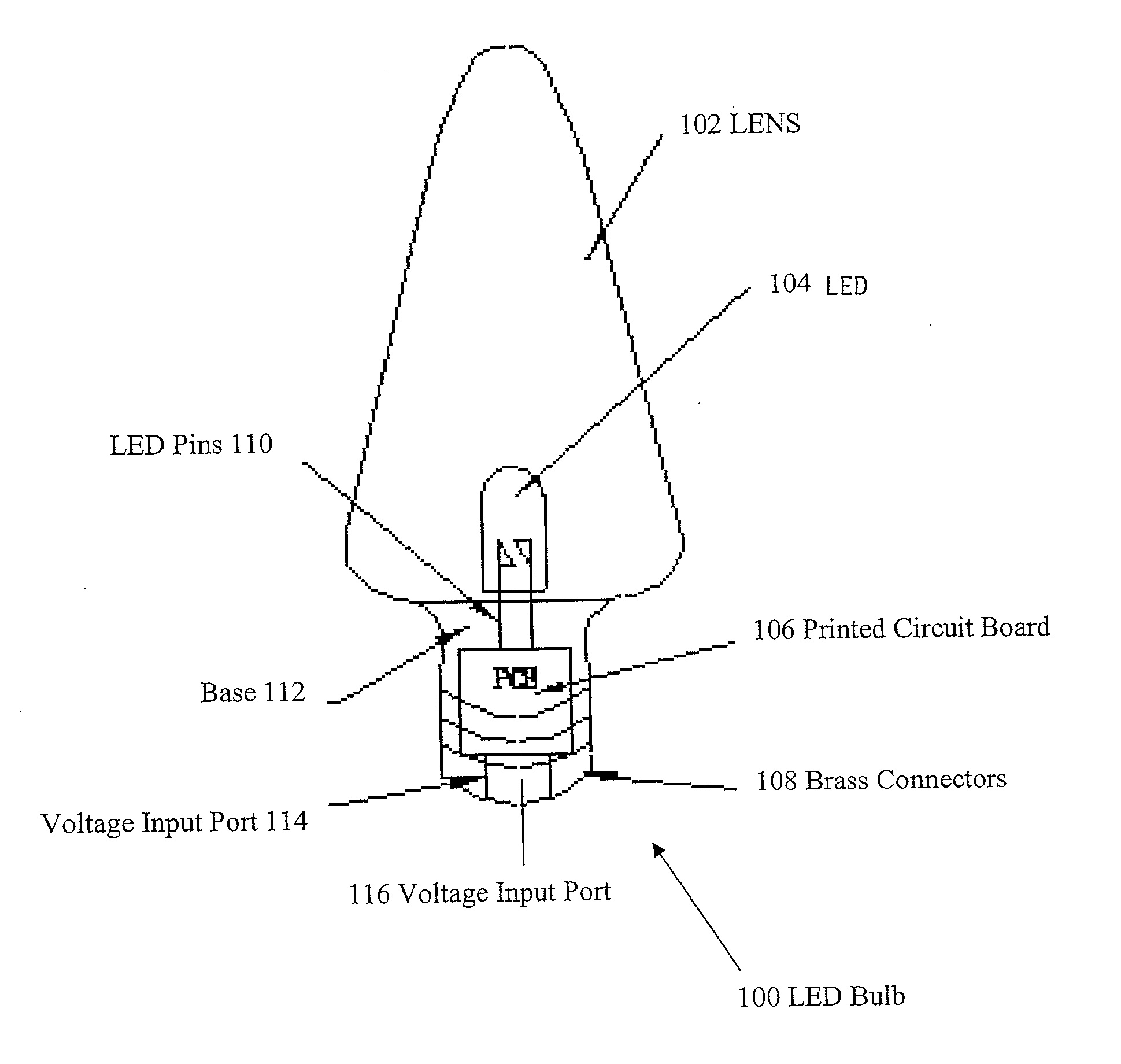 Integrated LED bulb