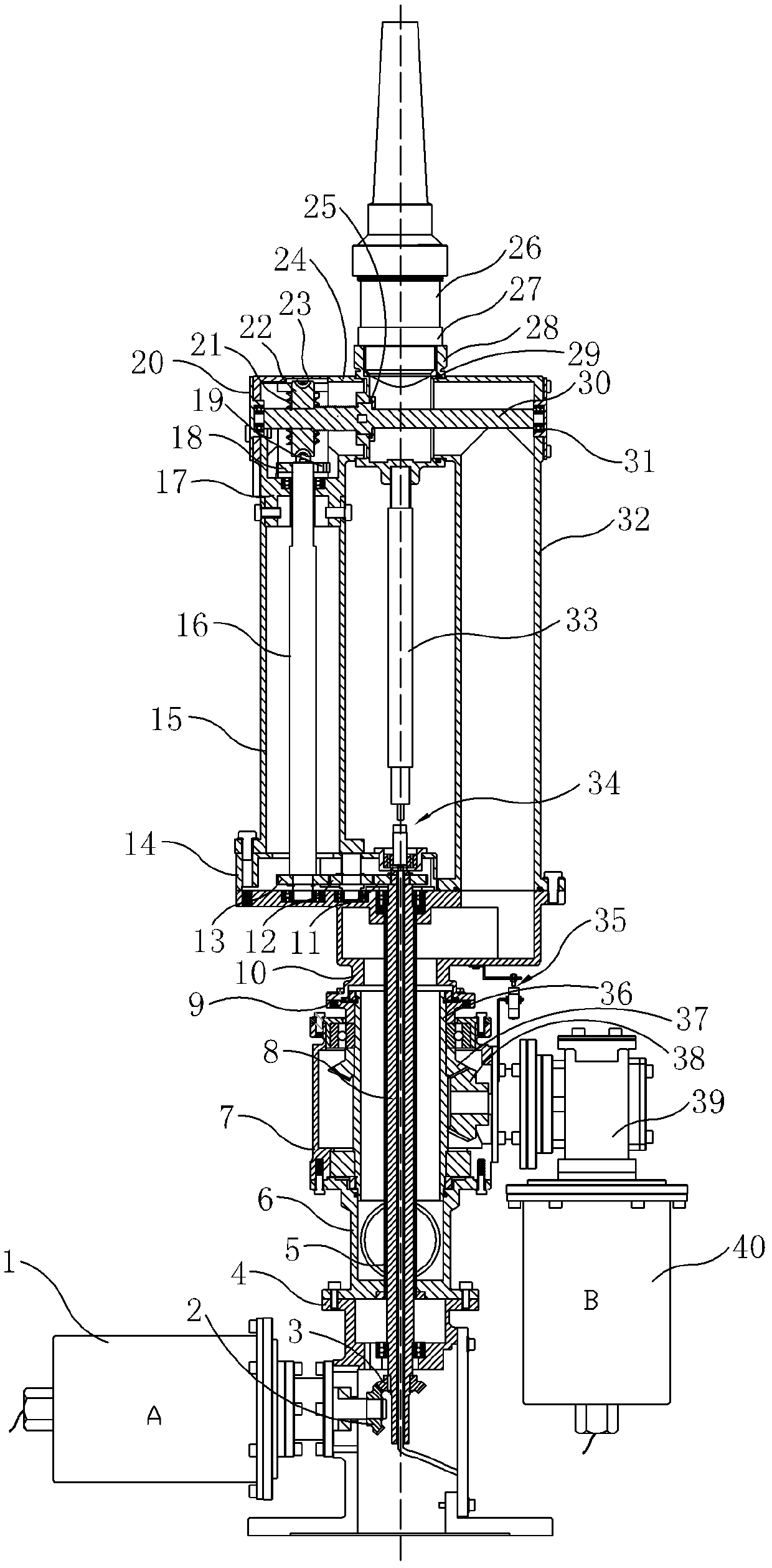 Numerical control universal swinging mechanism