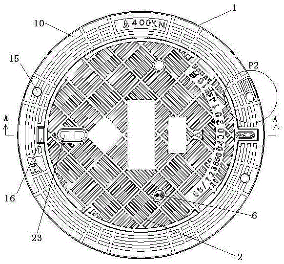 Temperature detection system and detection and alarm method based on combined manhole cover