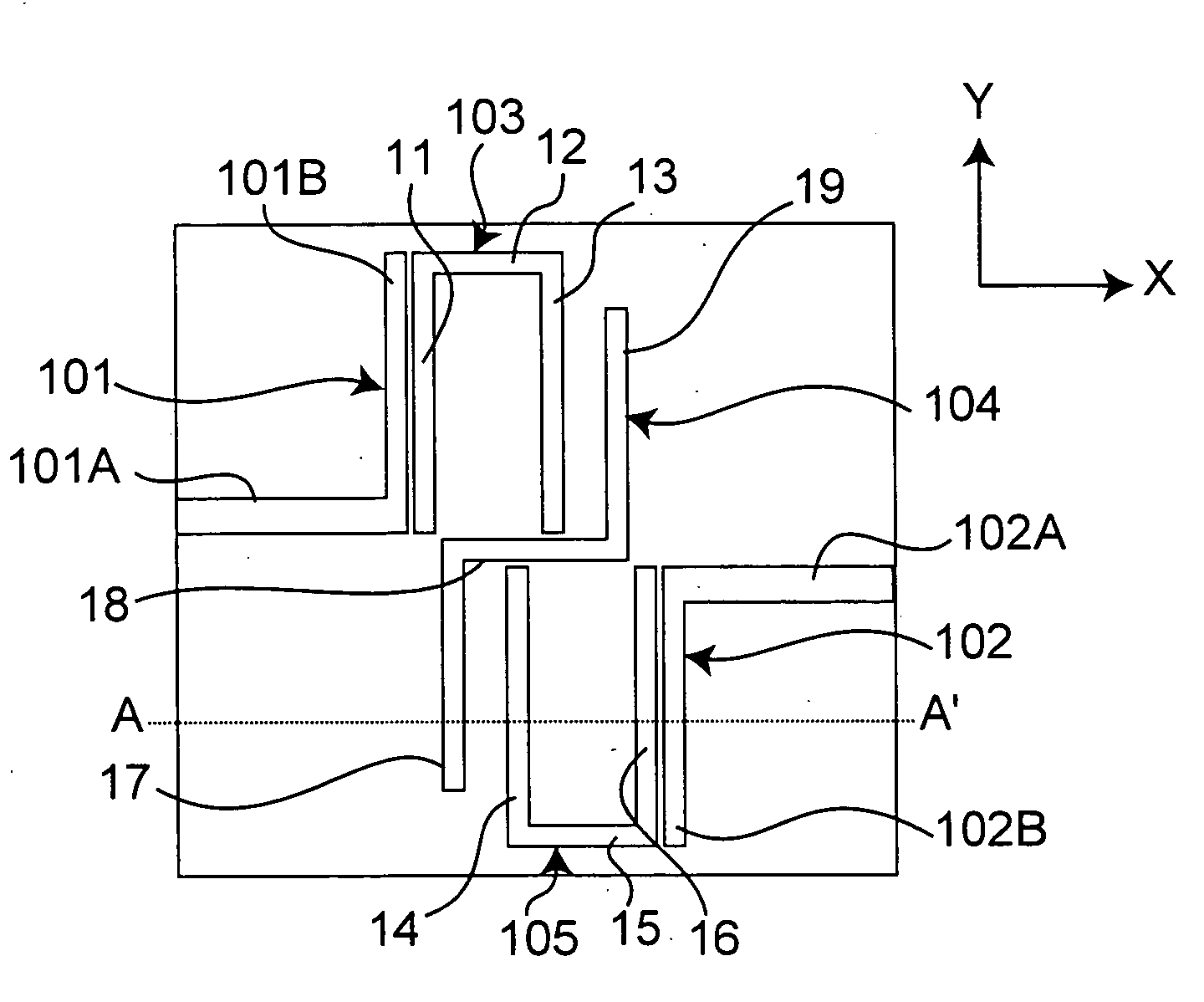 Planar filter, semiconductor device and radio unit