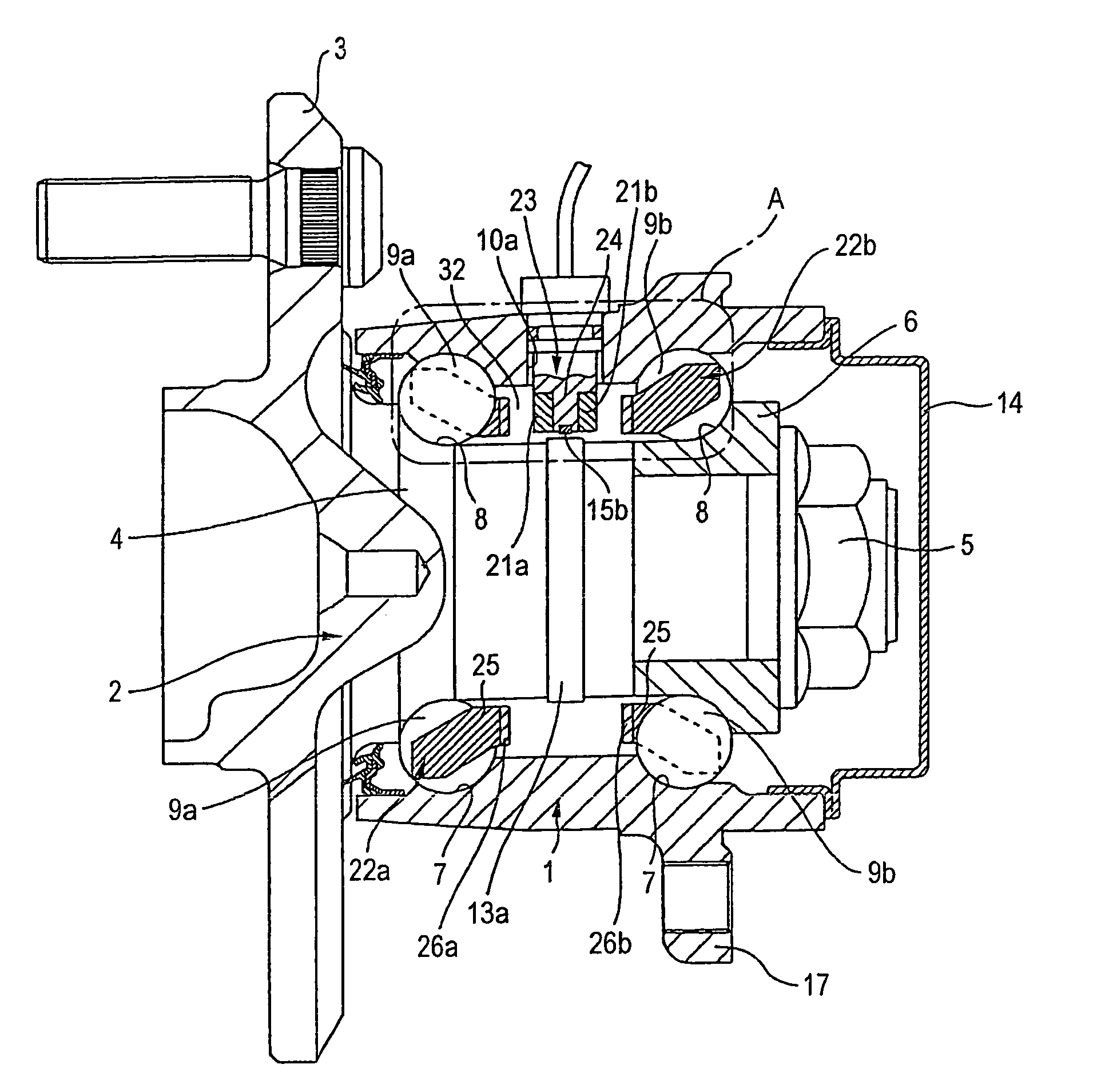 Load measuring device for rolling bearing unit and load measuring rolling bearing unit