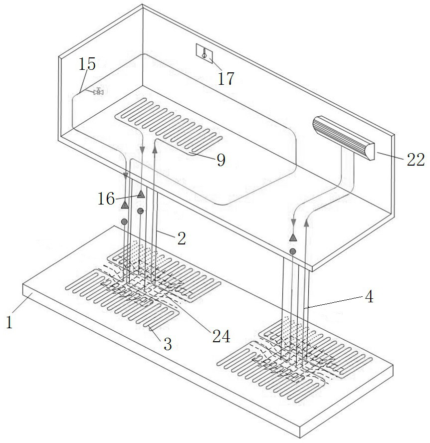 Indoor temperature control system utilizing geothermal energy