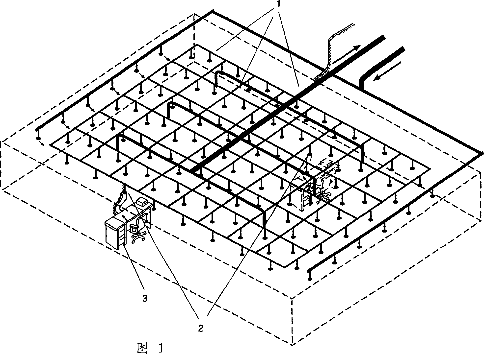 Method and means to create an individually controlled climite at a separate workstation in a room having a primary climite equipment