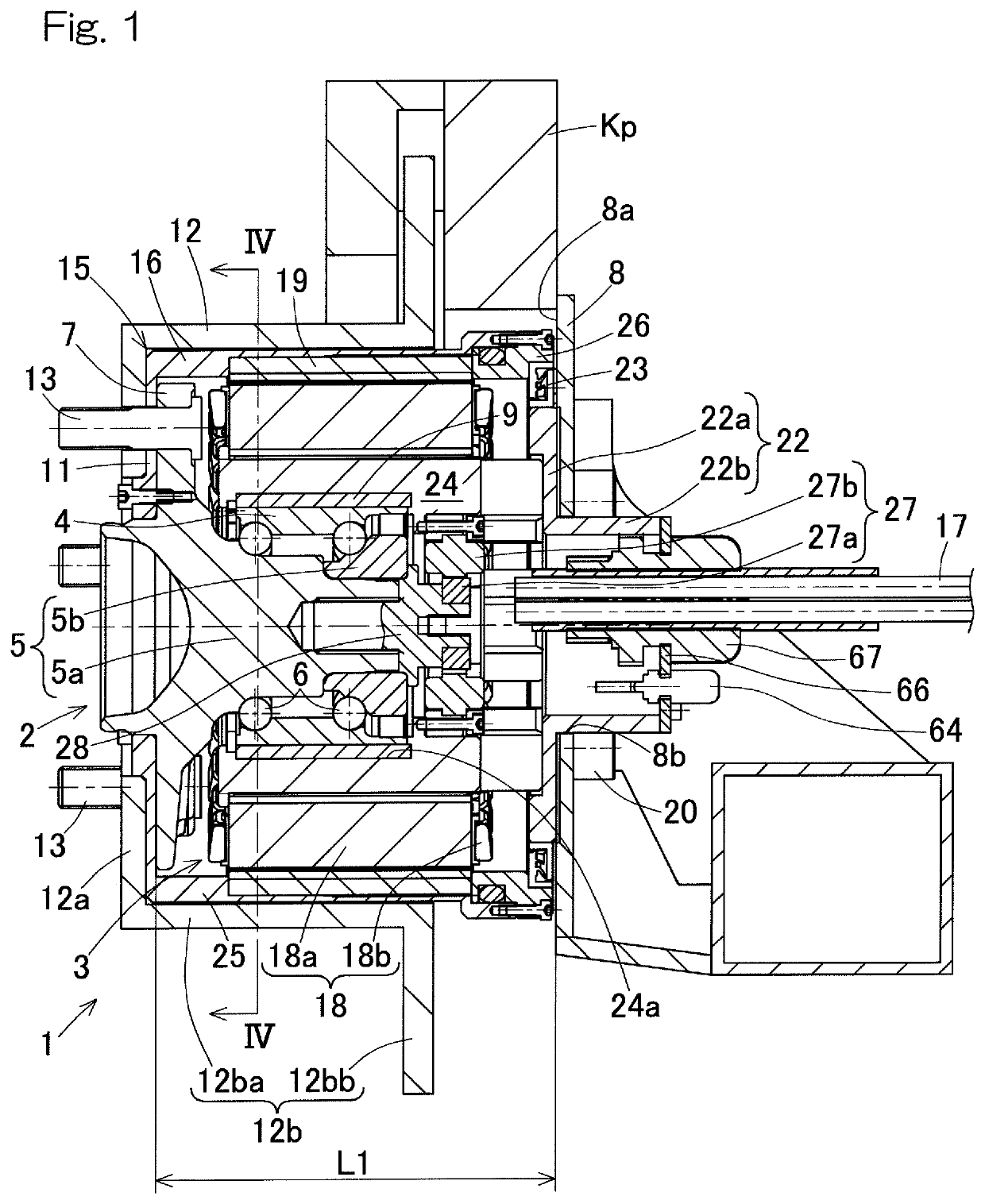 Vehicle power device and wheel bearing device with generator