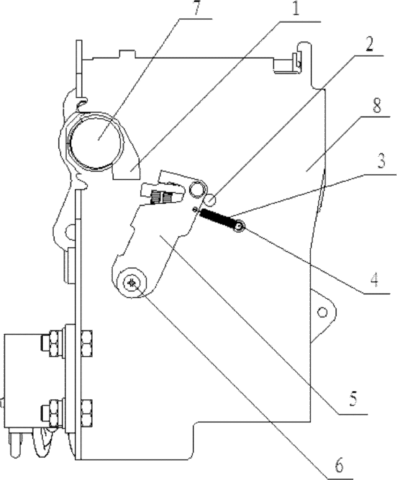 Shock preventing mechanism having buffering stress-alleviating function