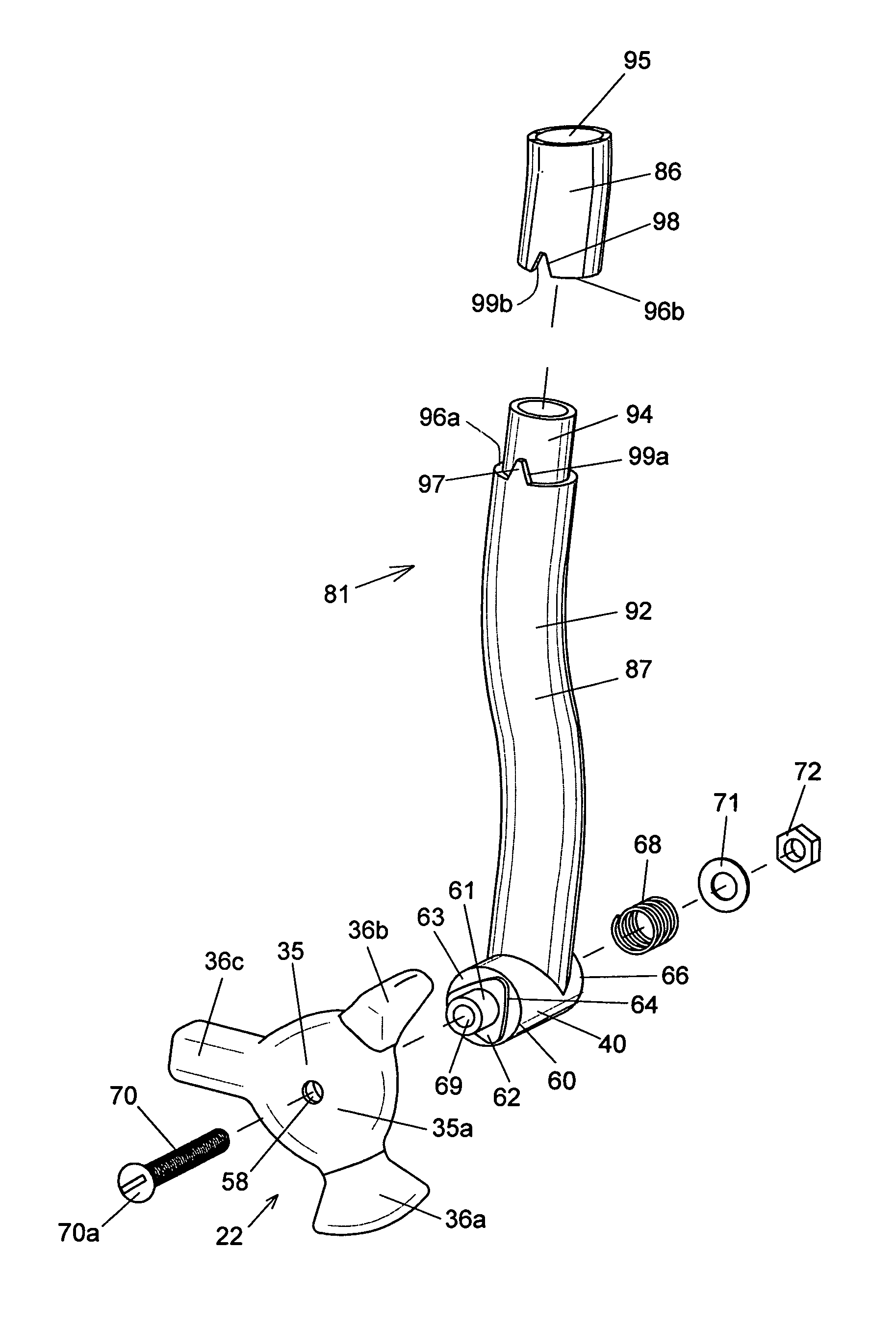 Handheld massage device