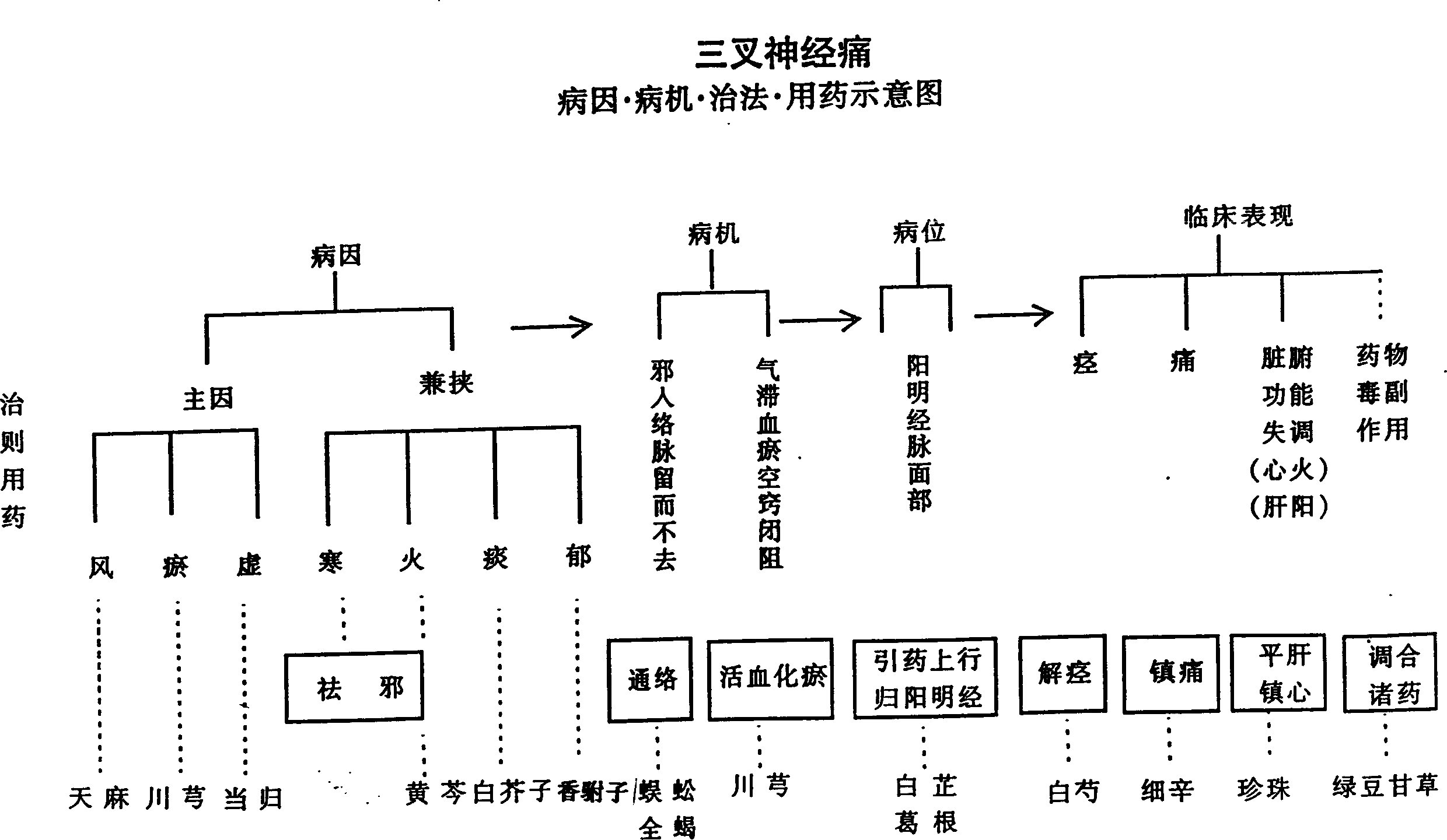 Chinese medicine for treating trigeminal neuralgia and its preparation method