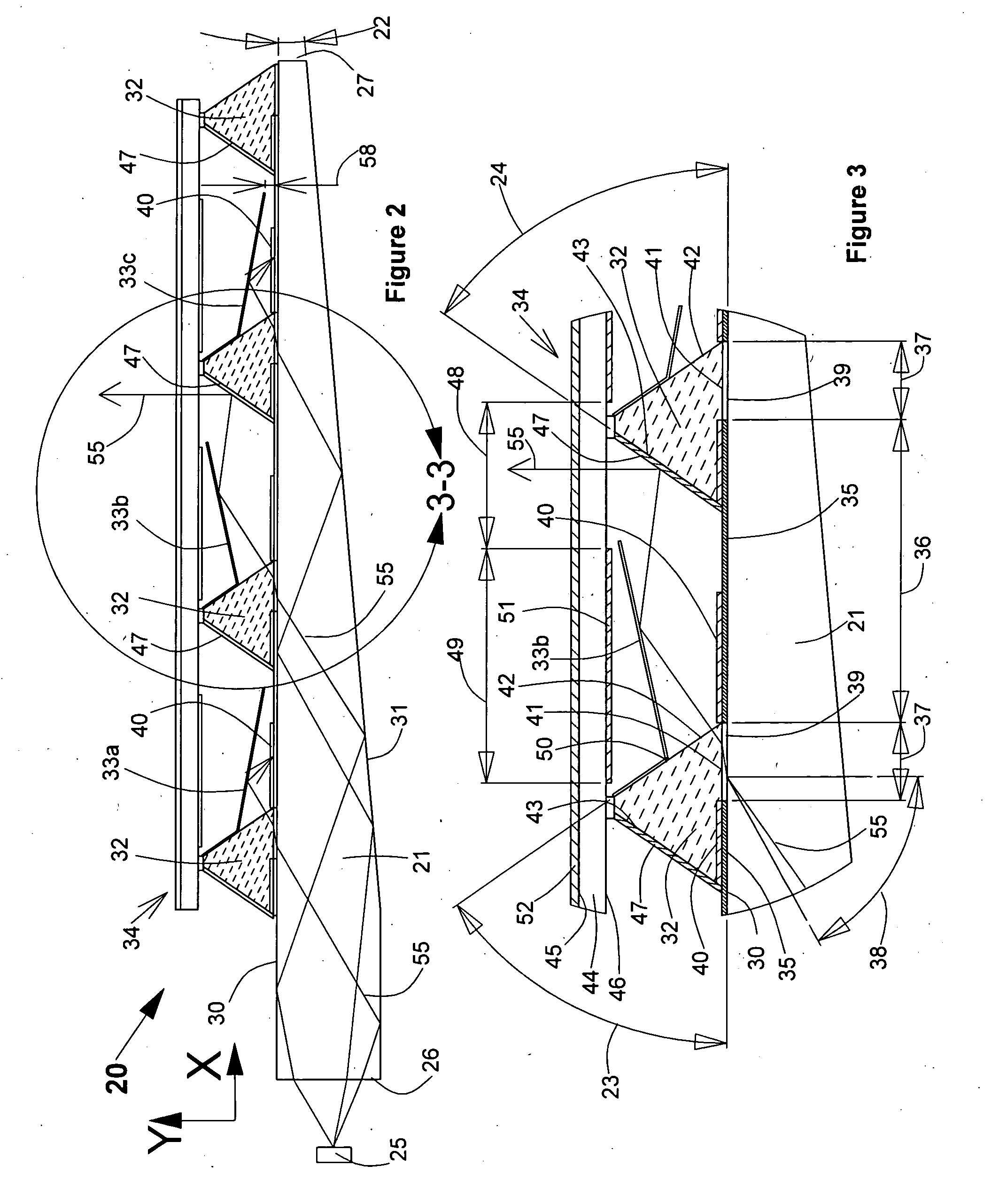 Display including waveguide, micro-prisms and micro-mirrors