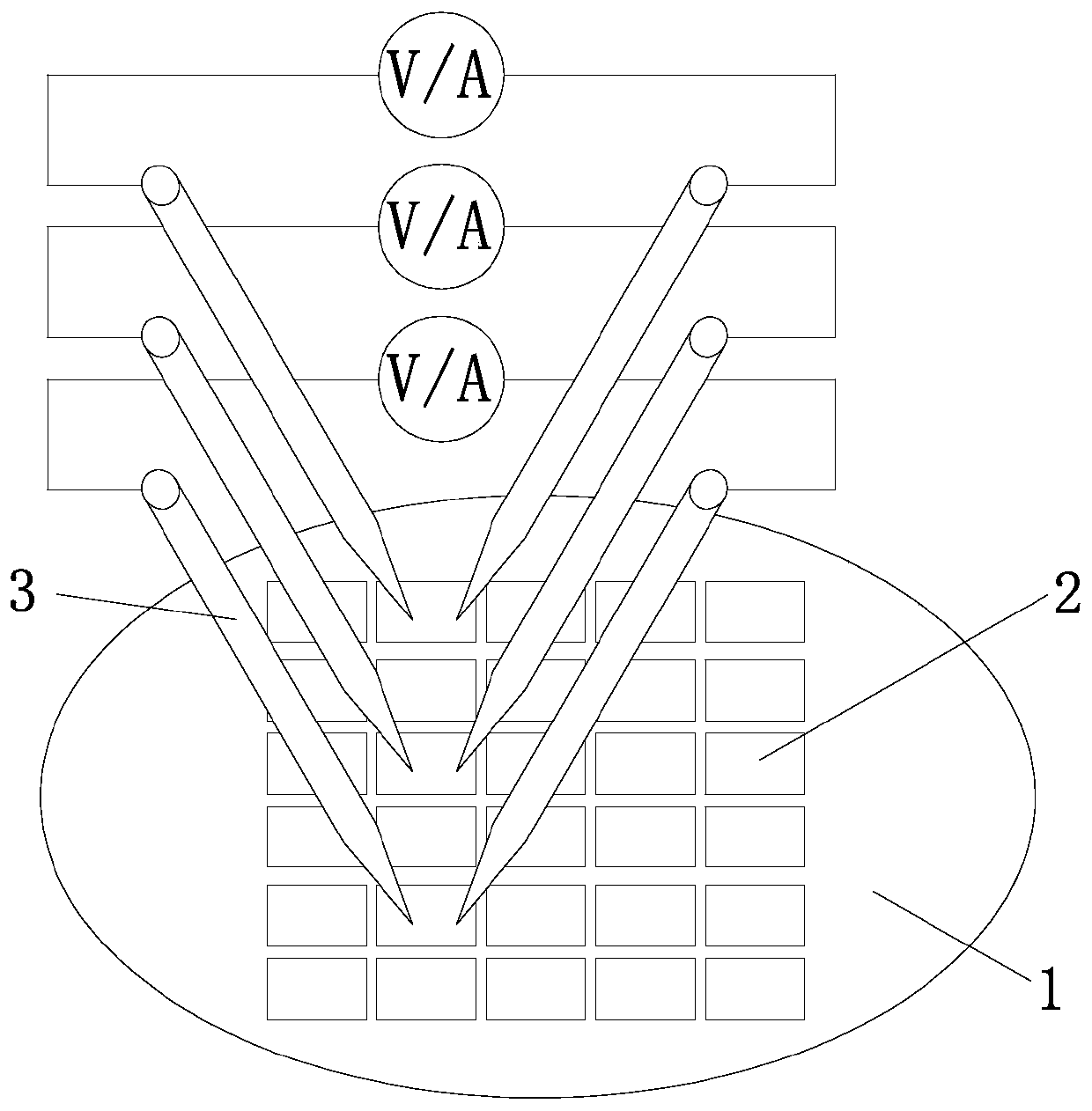 System and method for detecting photoelectric performance of a large number of miniature surface-emitting photoelectric chip arrays