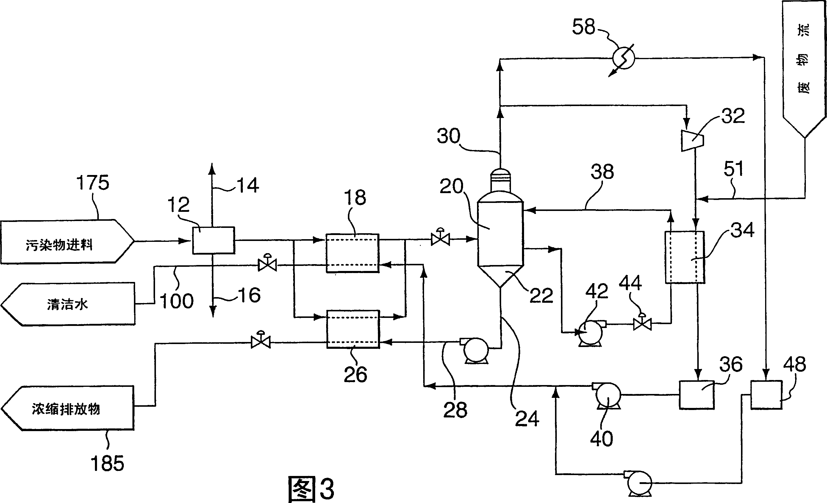 Water treating method for hot recovering heavy oil