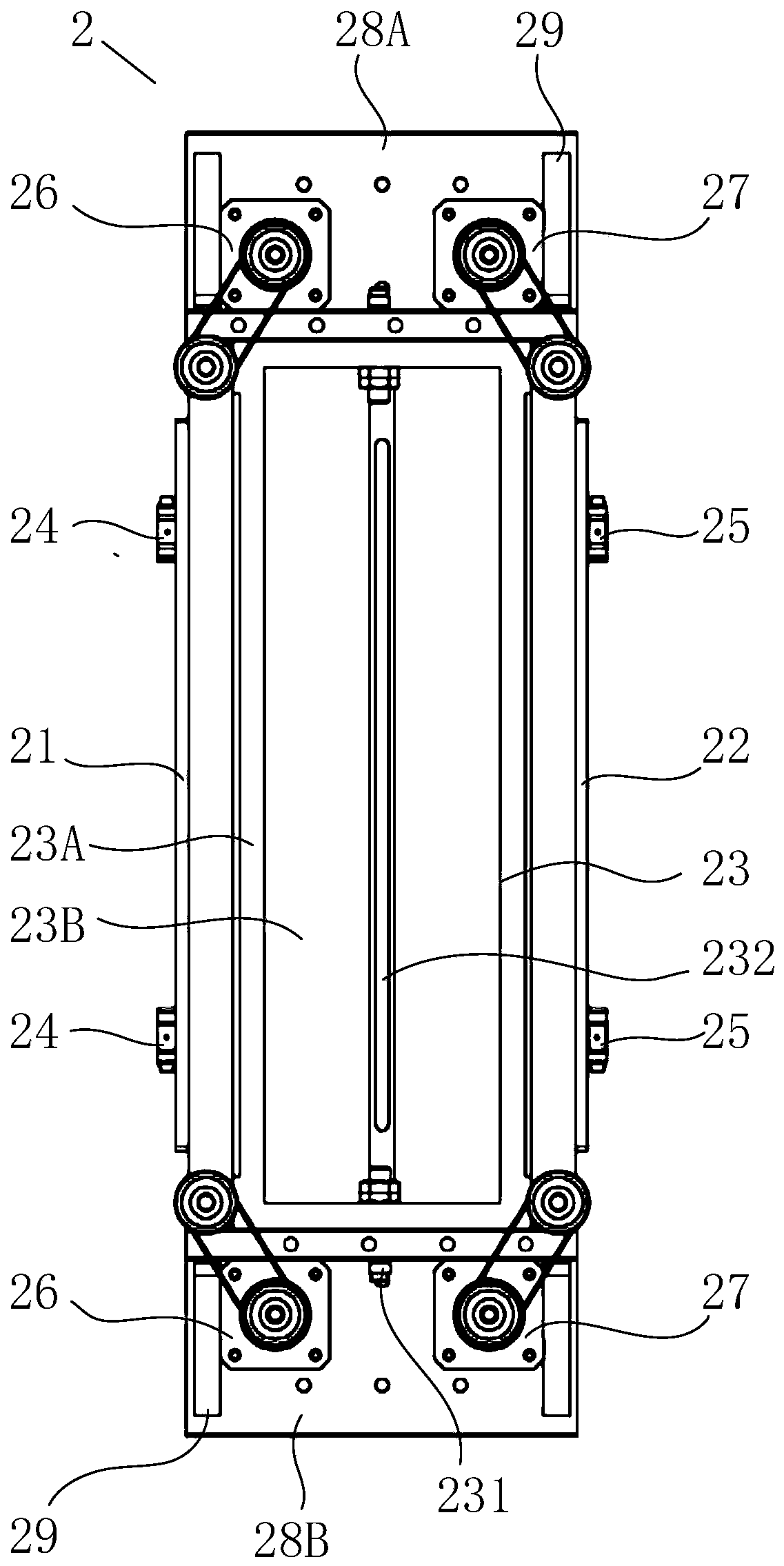 Selective laser melting forming type two-way reciprocating powder paving device and control method thereof