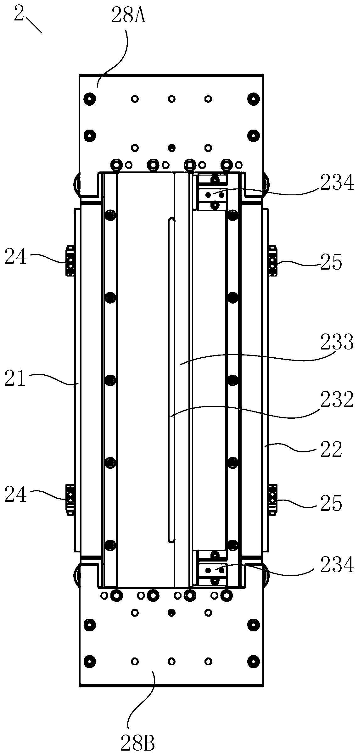 Selective laser melting forming type two-way reciprocating powder paving device and control method thereof