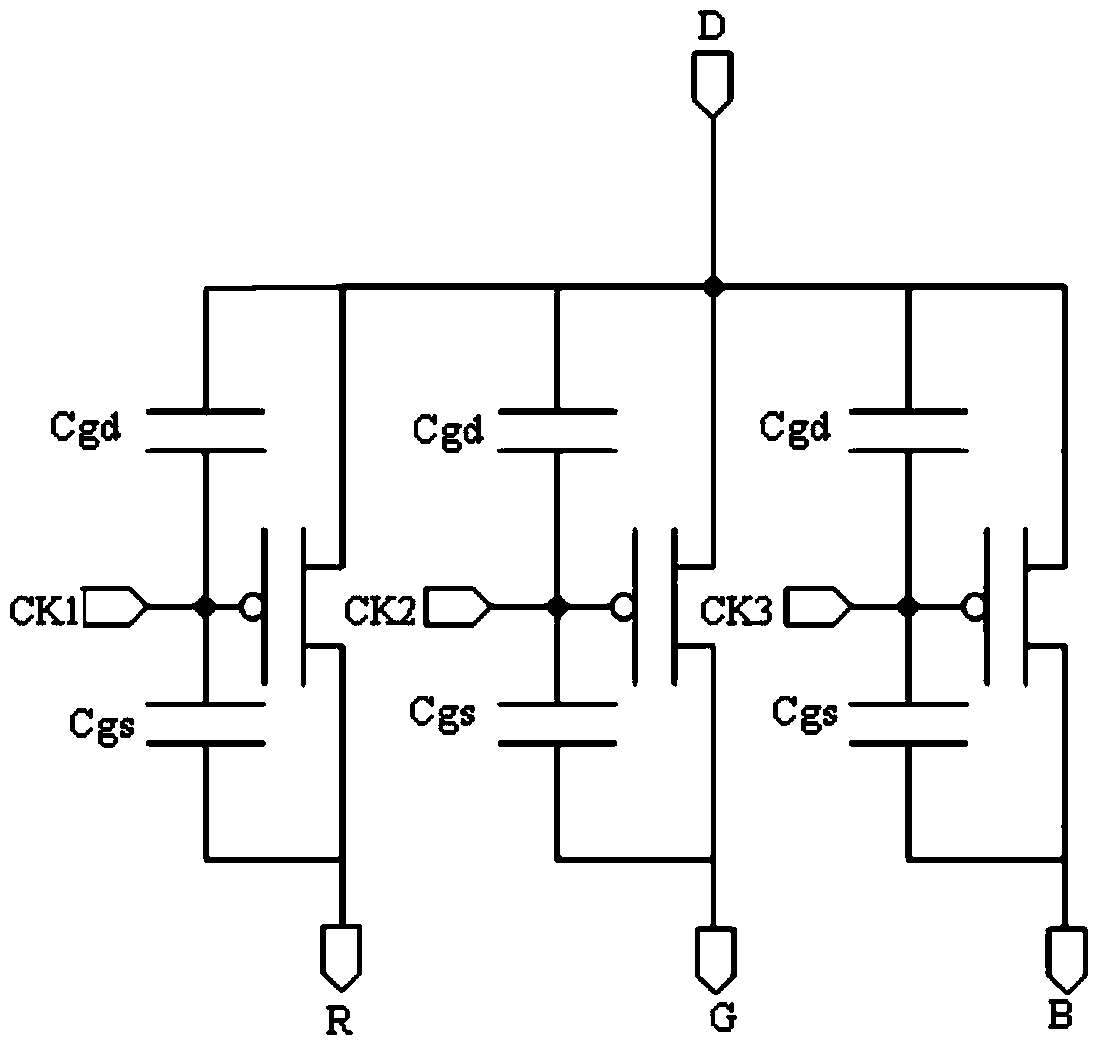 Transmission gate multiplexing circuit and liquid crystal display panel based on ltps