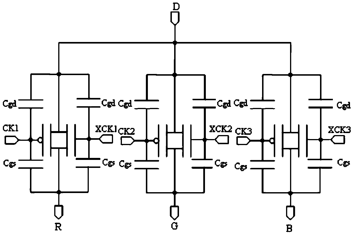 Transmission gate multiplexing circuit and liquid crystal display panel based on ltps