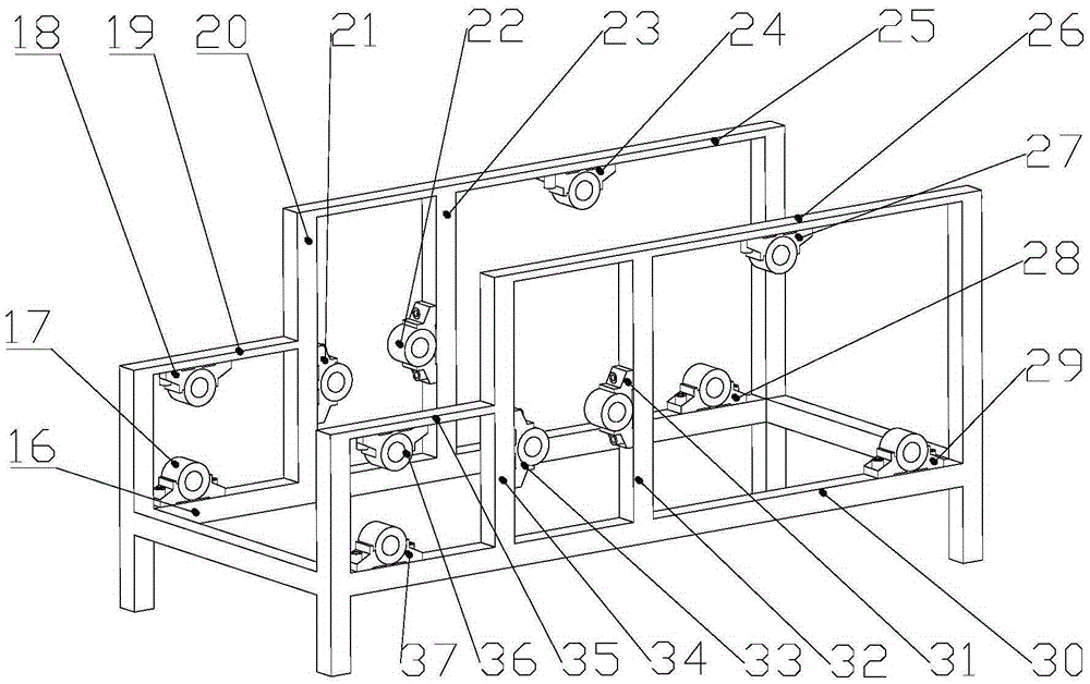 Forming belt automatic deviation correction walnut shear extrusion flexible shell breaking device