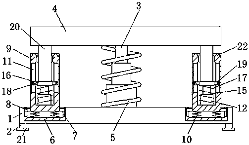 Mechanical machining operation table with damping function