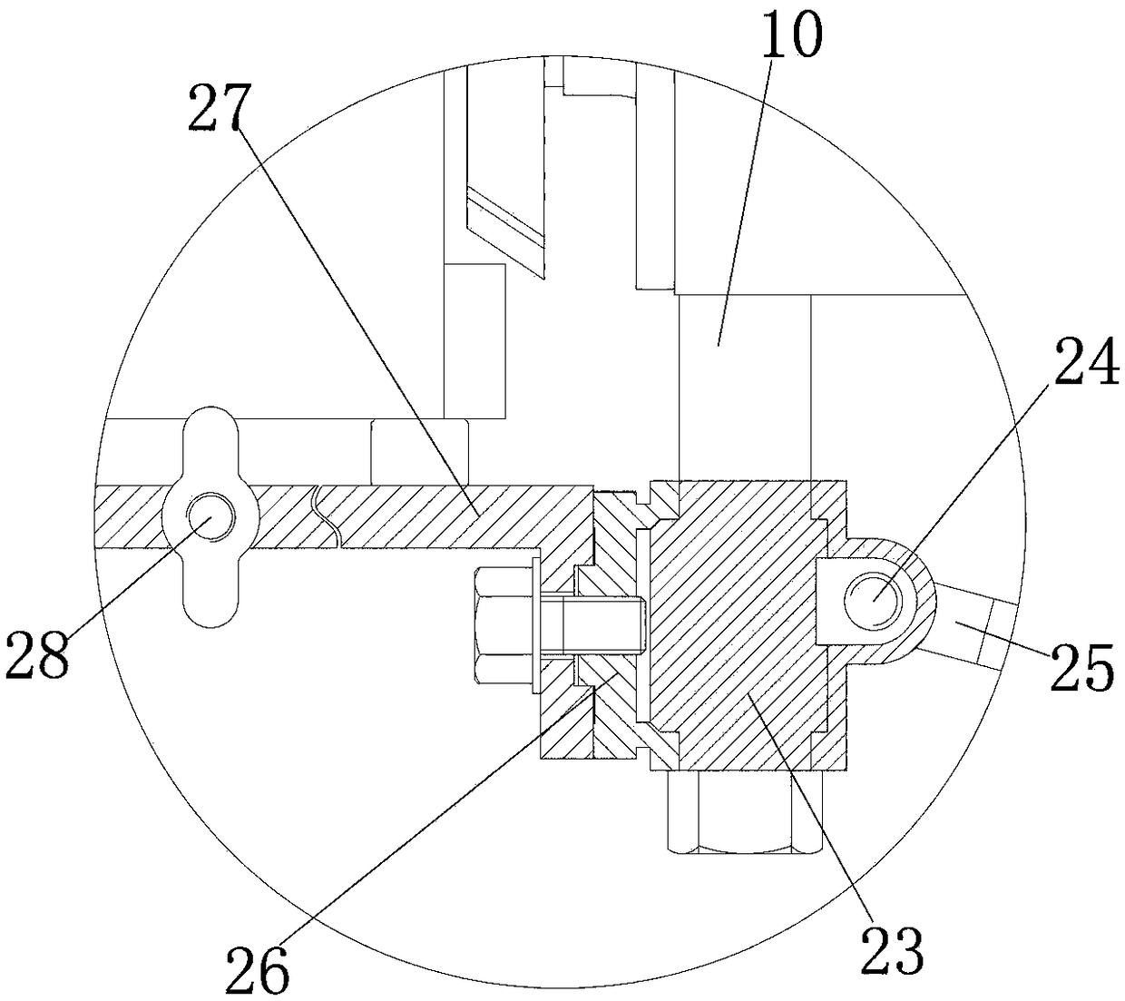 Clamping block type fixture for internal medicine inspection