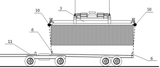 Railway gantry crane lifting appliance positioning control system and method