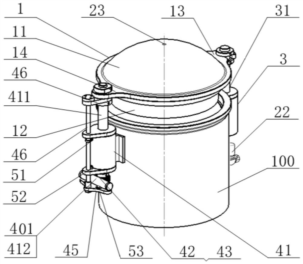 Underwater balance type barrel cover opening system and using method thereof