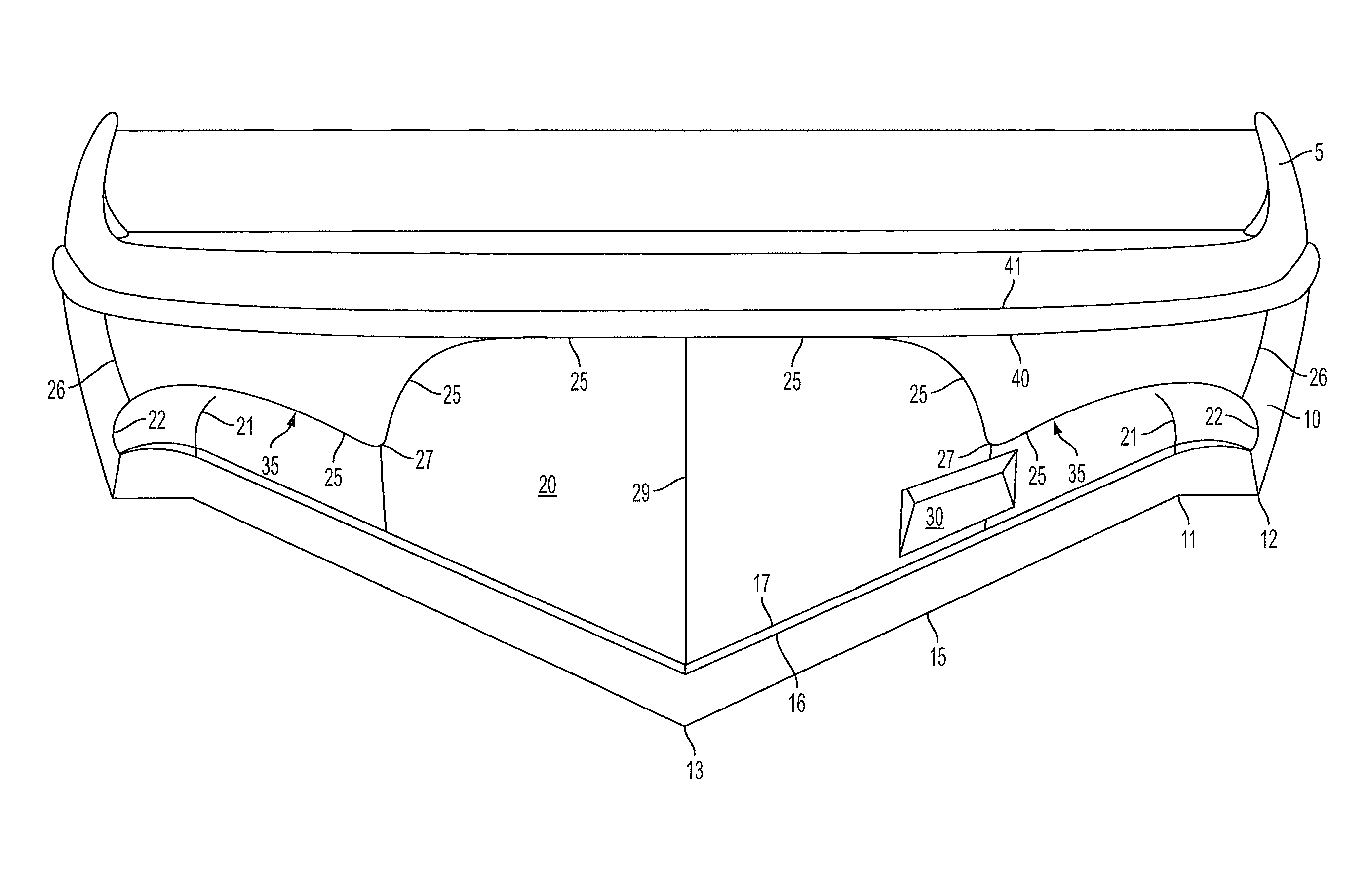 Pivotal trim tab hull